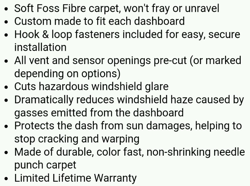 2011-2012-2013-2014 DODGE AVENGER DASH COVER