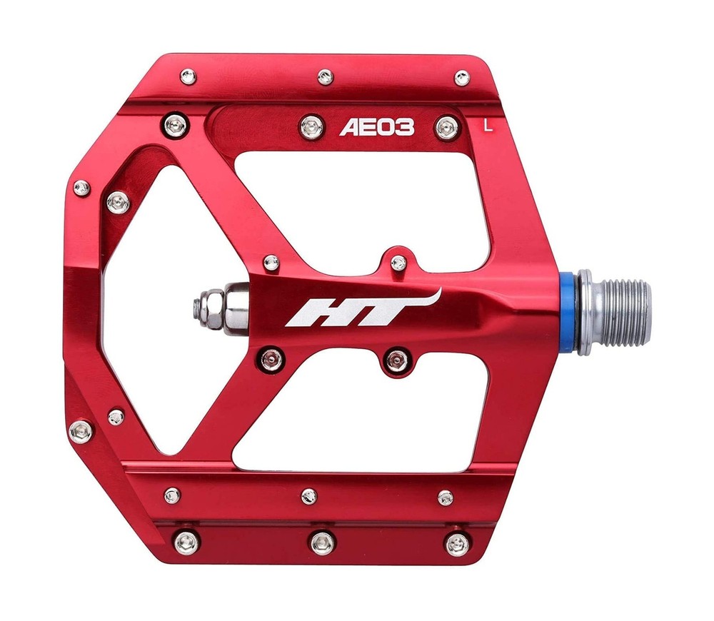 HT Components Red AE03 Evo Bike Pedals Pair 9/16"