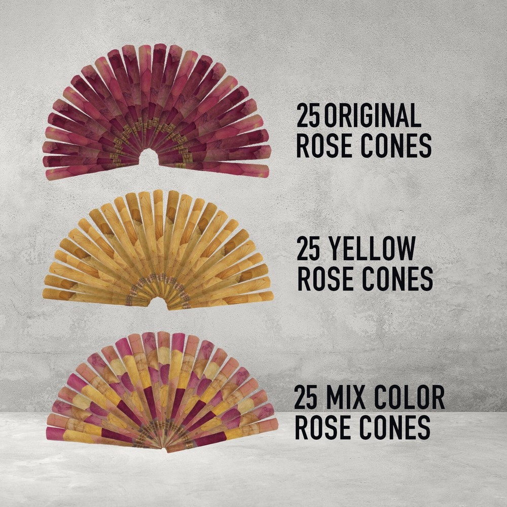 Rose Petal Cones Assorted 75 Pcs -King size