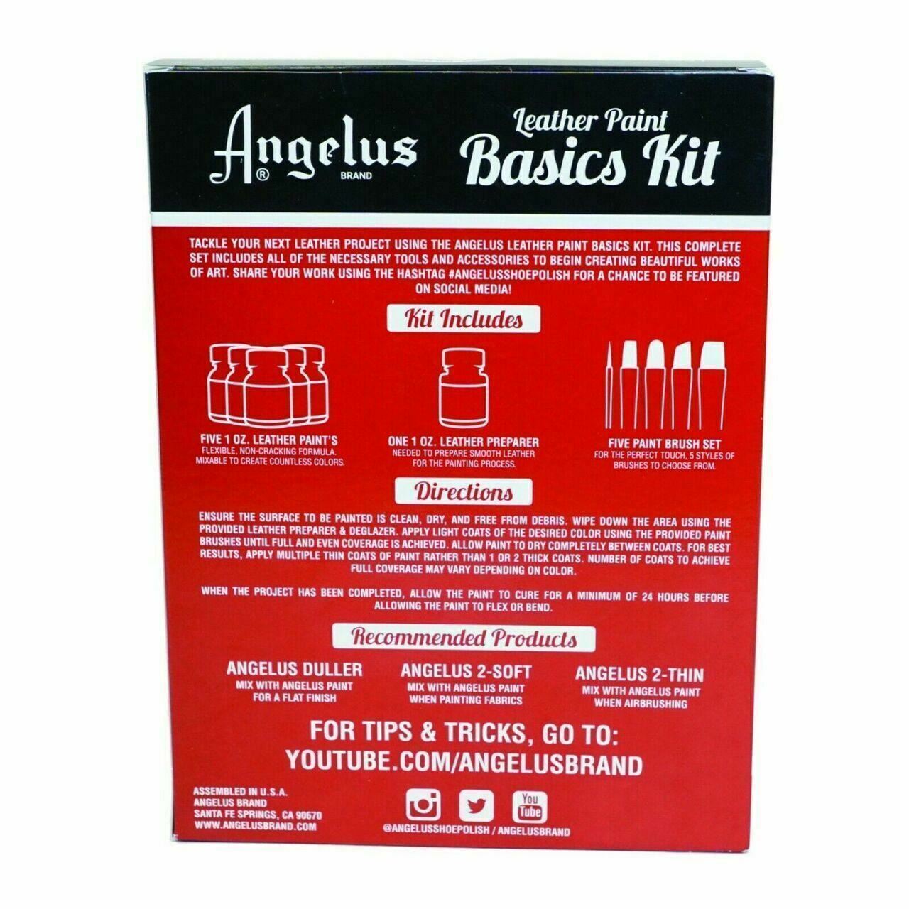 Angelus Acrylic Leather Paint Basics Kit