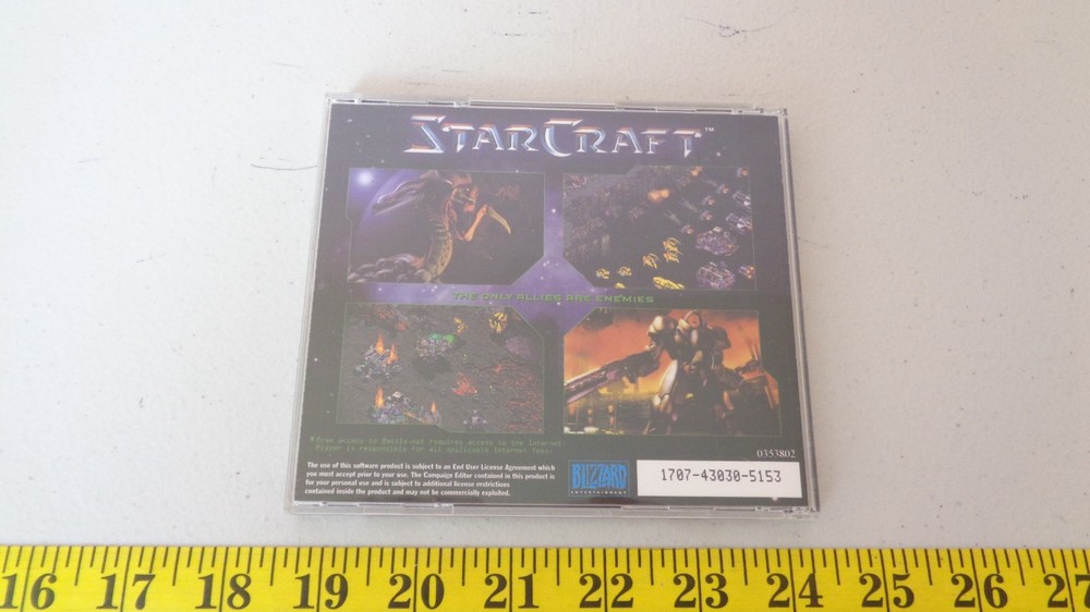 Starcraft Version 1 CD-ROM Computer Game Blizzard Entertainment 1998