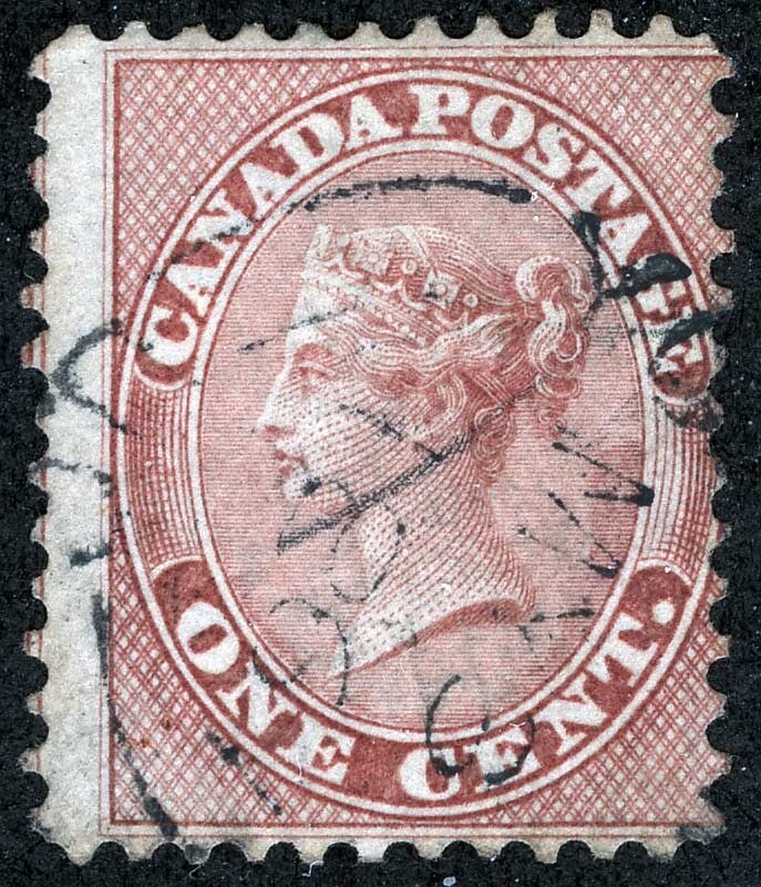 Canada Sc 14 Rose 1¢ Used Light CDS Cancel
