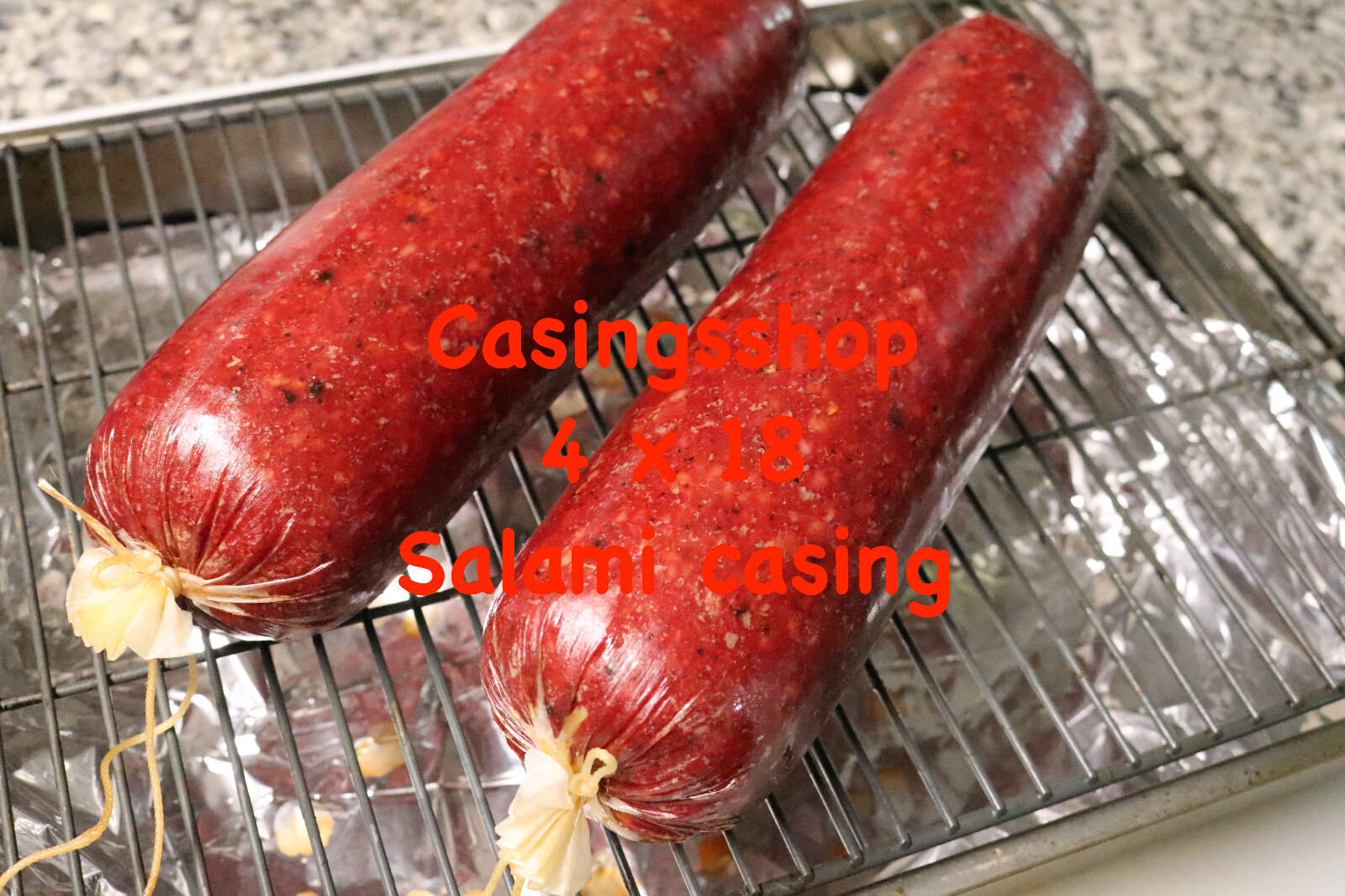 10 pc pack - 4 X 18 Inch Fibrous Casings for 35 lbs Dry Sausage Salami Pepperoni