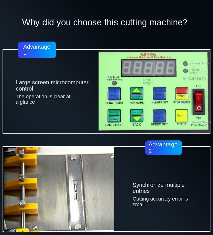 Automatic Tape Cutting Machine By Computer Hot and Cold Cutting Machine