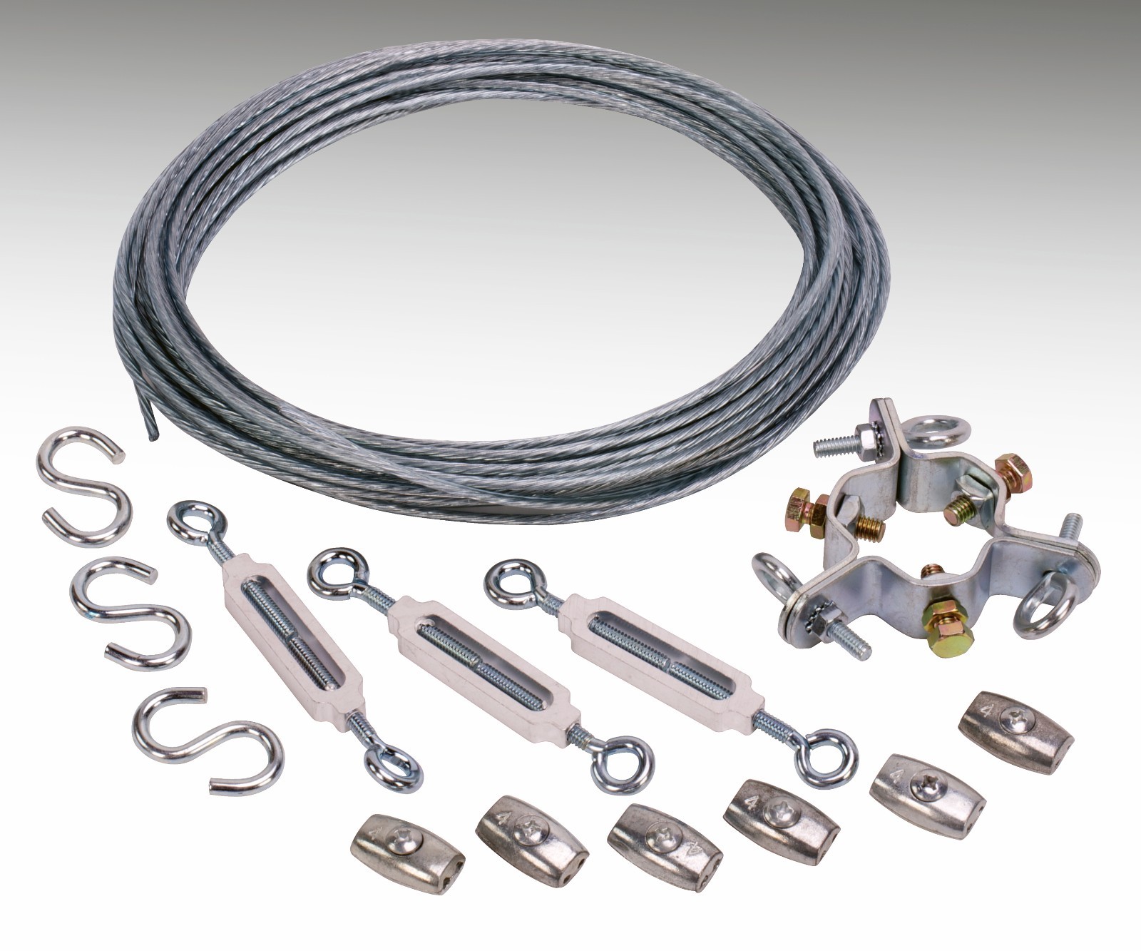Down Guy Wire Kit for up to 2-1/4" Mast - High Quality USA Made - NEW!