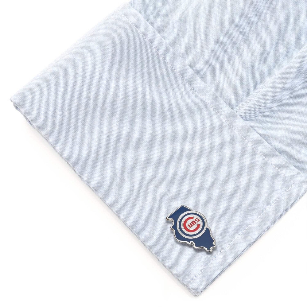 MLB Chicago Cubs State Shaped Cufflinks