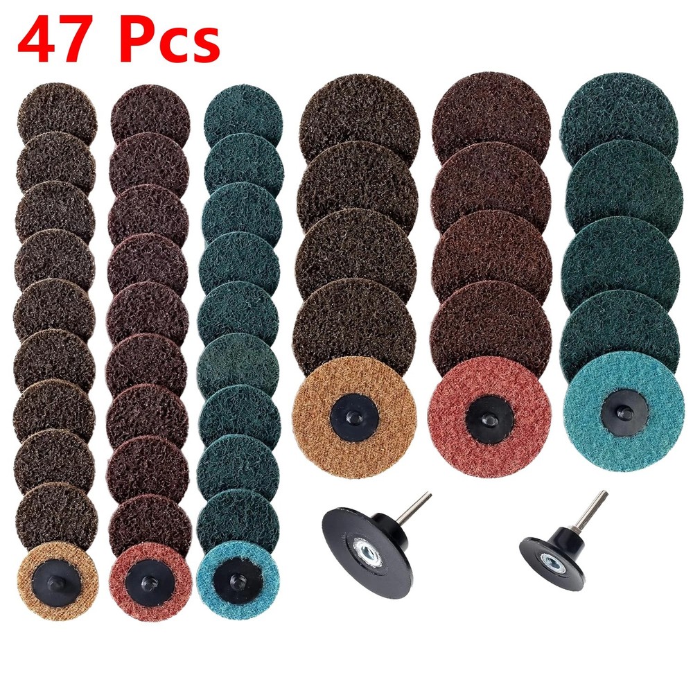 47Pcs 2"/3" Nylon Surface Conditioning Discs for Grinding, Polishing & Deburring