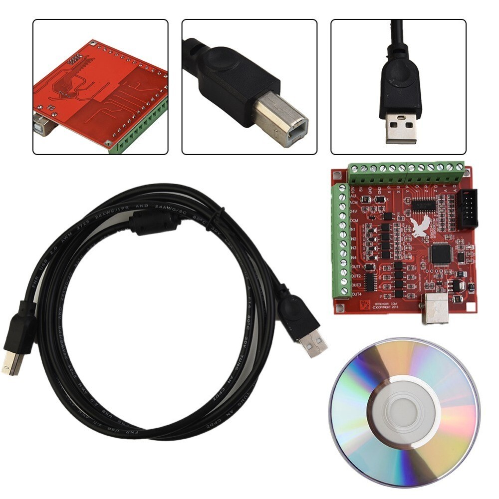 For BREAKOUT Board 4 Interface Driver Motion-Controller CNC USB 100Khz Set
