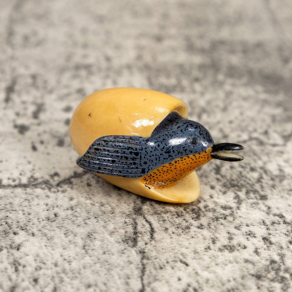 Seed Eater Bird Emerging Egg Tagua Carving