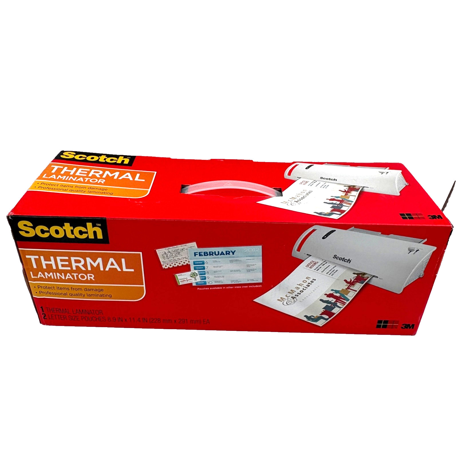 Scotch TL902 Thermal Laminator with 2 Letter-Size Laminating Pouches