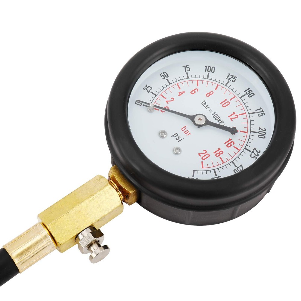 Engine Cylinders Diagnostic Tester Compression Gauge Test Tool Set with 4 Hoses
