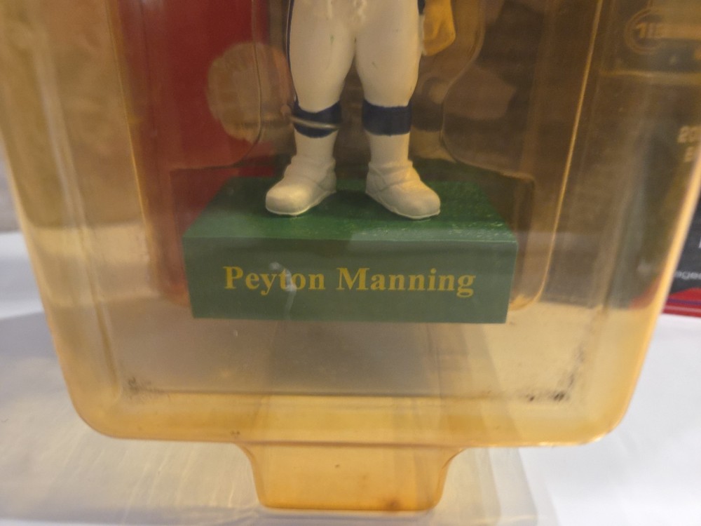 Peyton Manning Bobblehead Play Makers by Upper Deck includes collectible card