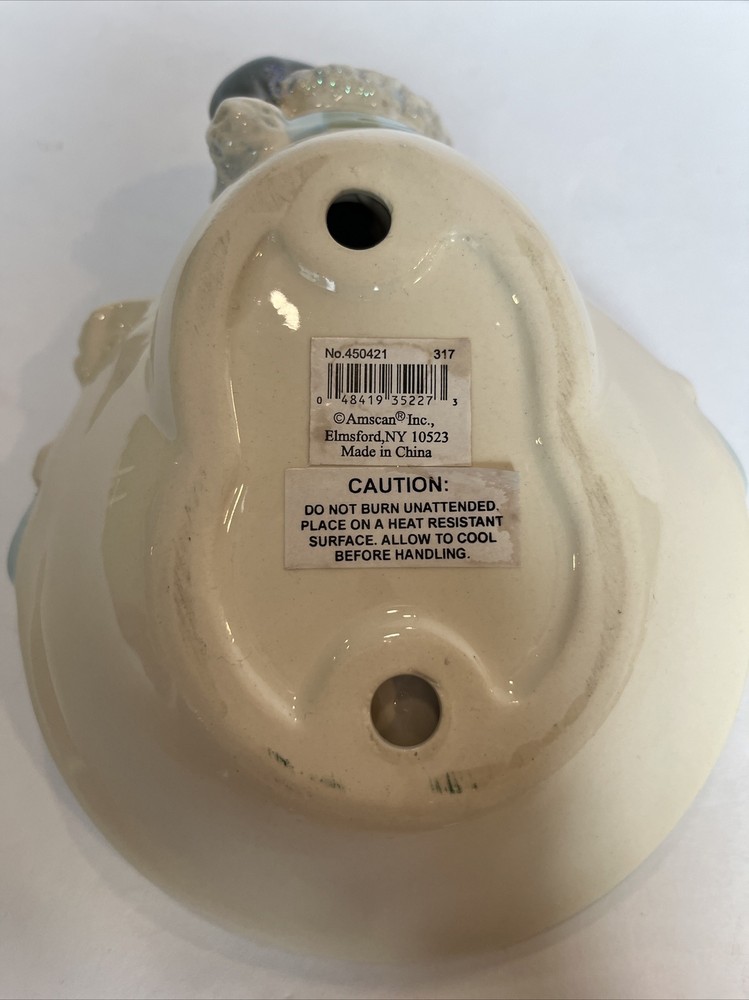 Amscan Snowman Ceramic Jar Candle Holder