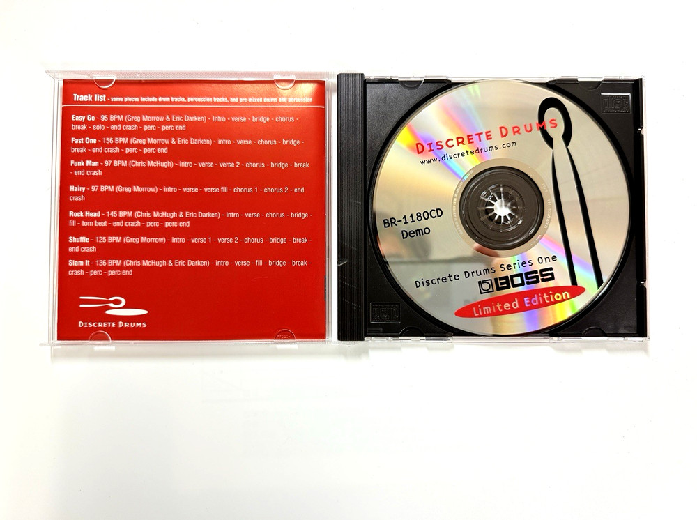 DISCRETE DRUMS LIMITED EDITION CD-ROM FOR BOSS BR1180CD DIGITIAL STUDIO FROM JP