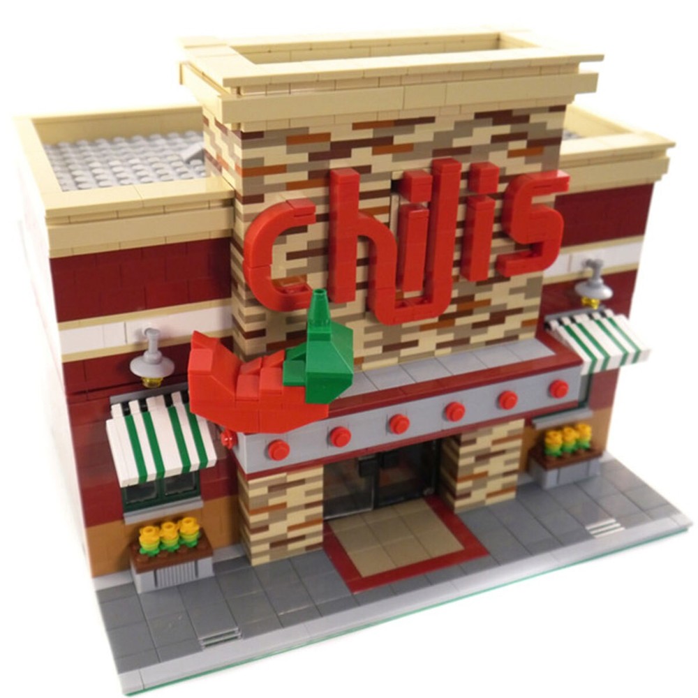 Modular Restaurant with Detailed Interior Dining Establishment 2243 Pcs