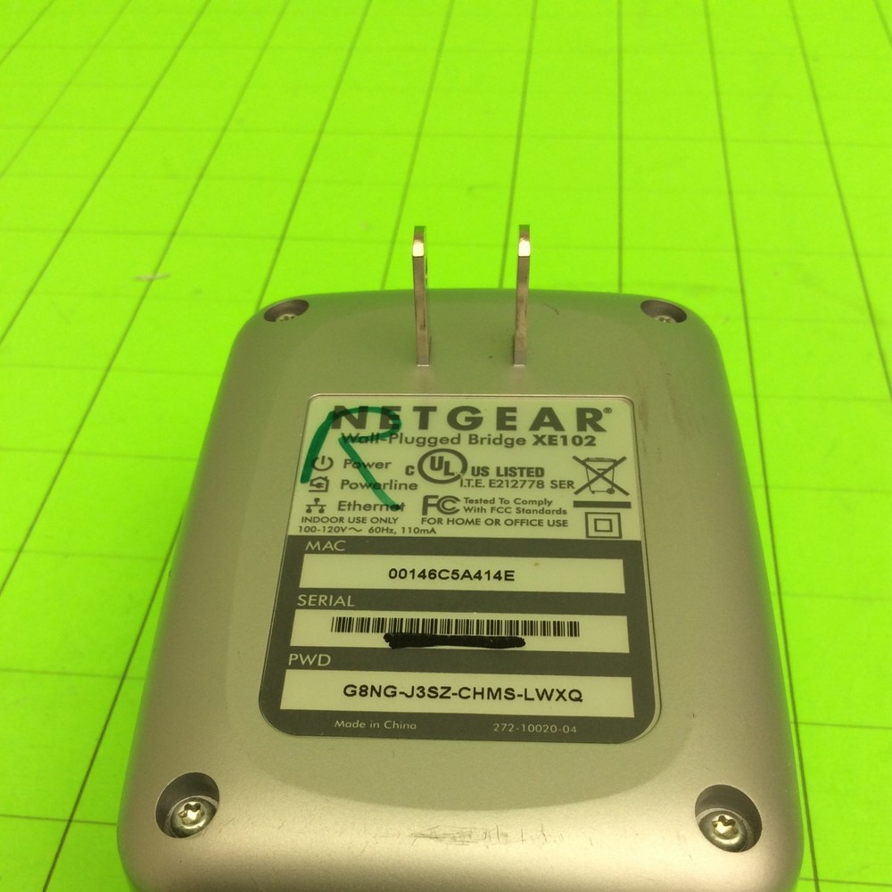Network Device Netgear XE102 WALL-PLUGGED Bridge Module Part (Single)
