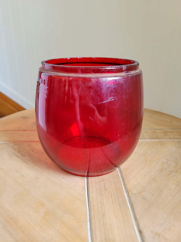 Vintage Embury No. 30 -E- Red Lantern Globe