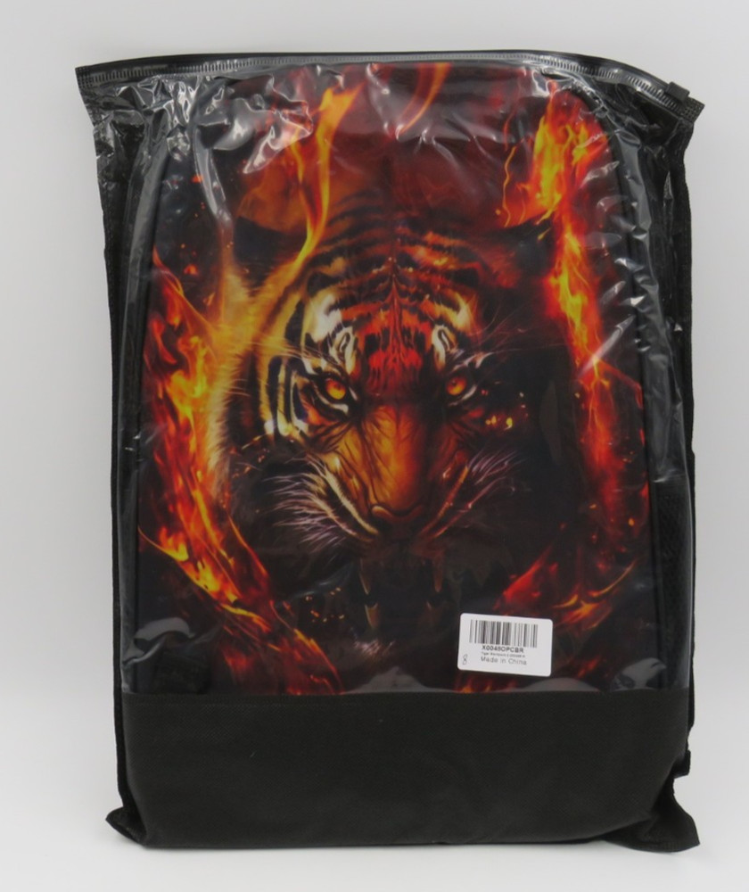 Viythuw Tiger Backpack Lightweight Adjustable Black W/ Mesh Side Pockets NEW