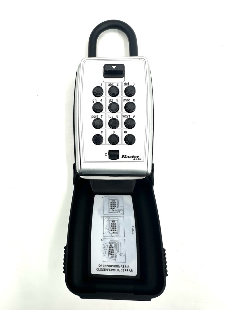 Master Lock Lock Box Combination Push Button Portable Key Safe New Open Box