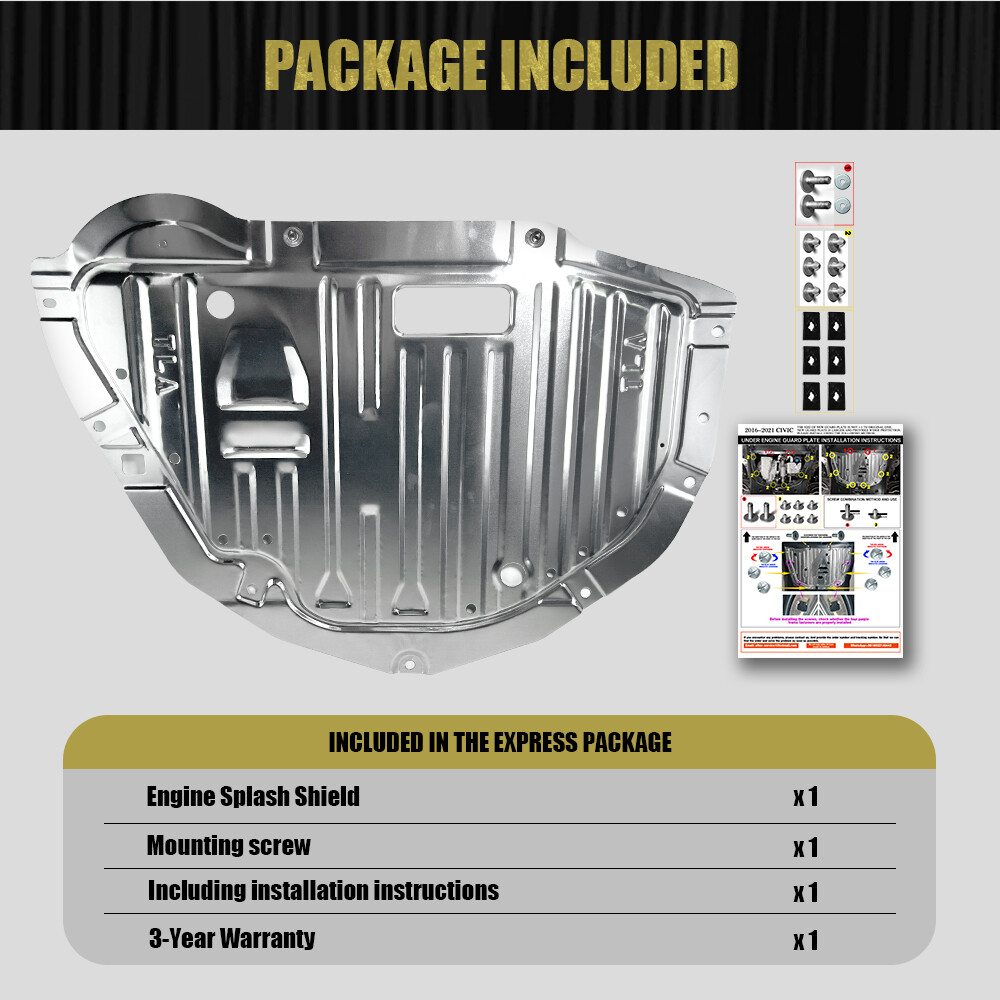 For Honda CR-V CRV 2017-2022 Under Engine Splash Shield Lower Engine Cover Guard