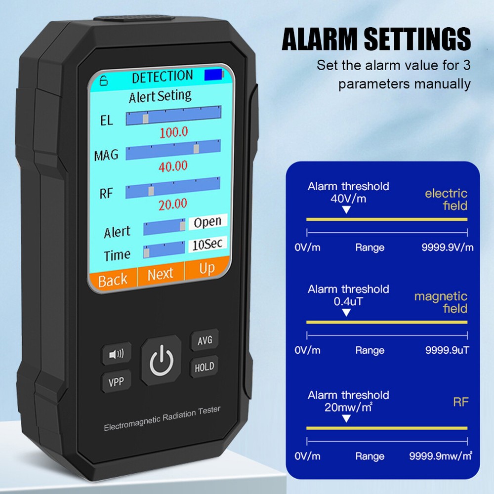 Electromagnetic Field Tester Digital Sensor Reader EMF Meter Radiation Detector