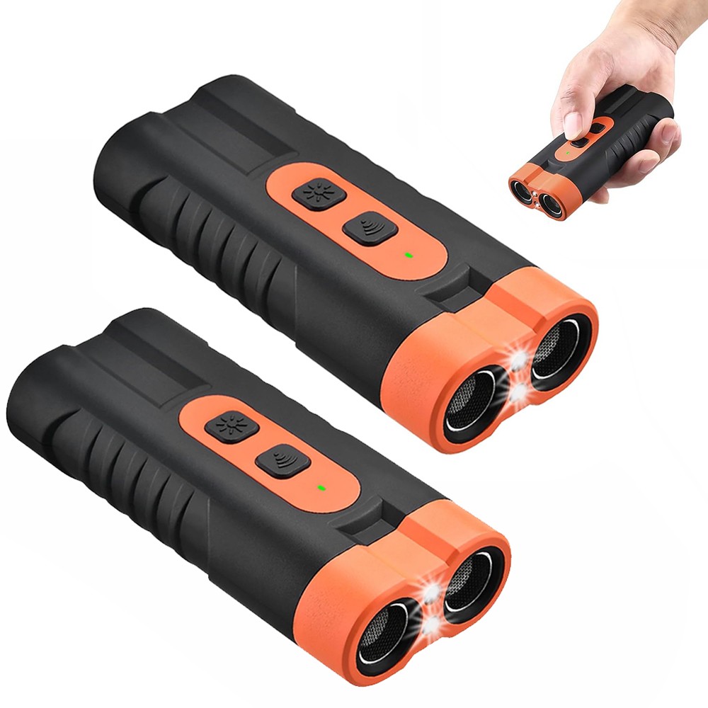 2pcs Portable Ultrasonic Dog Repeller Stop Barking Anti Bark Device Rechargeable
