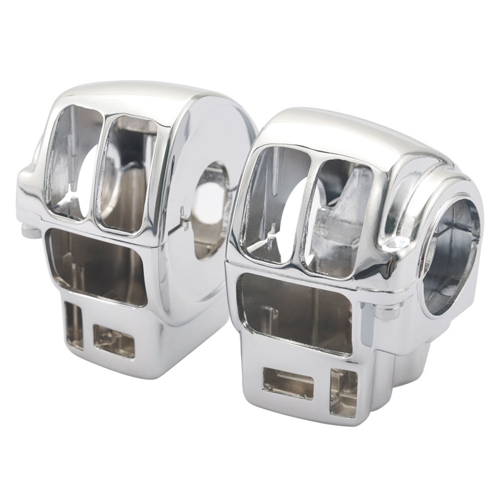 Chrome Switch Housing Cover Kit durable For Harley Softail Heritage Classic Dyna