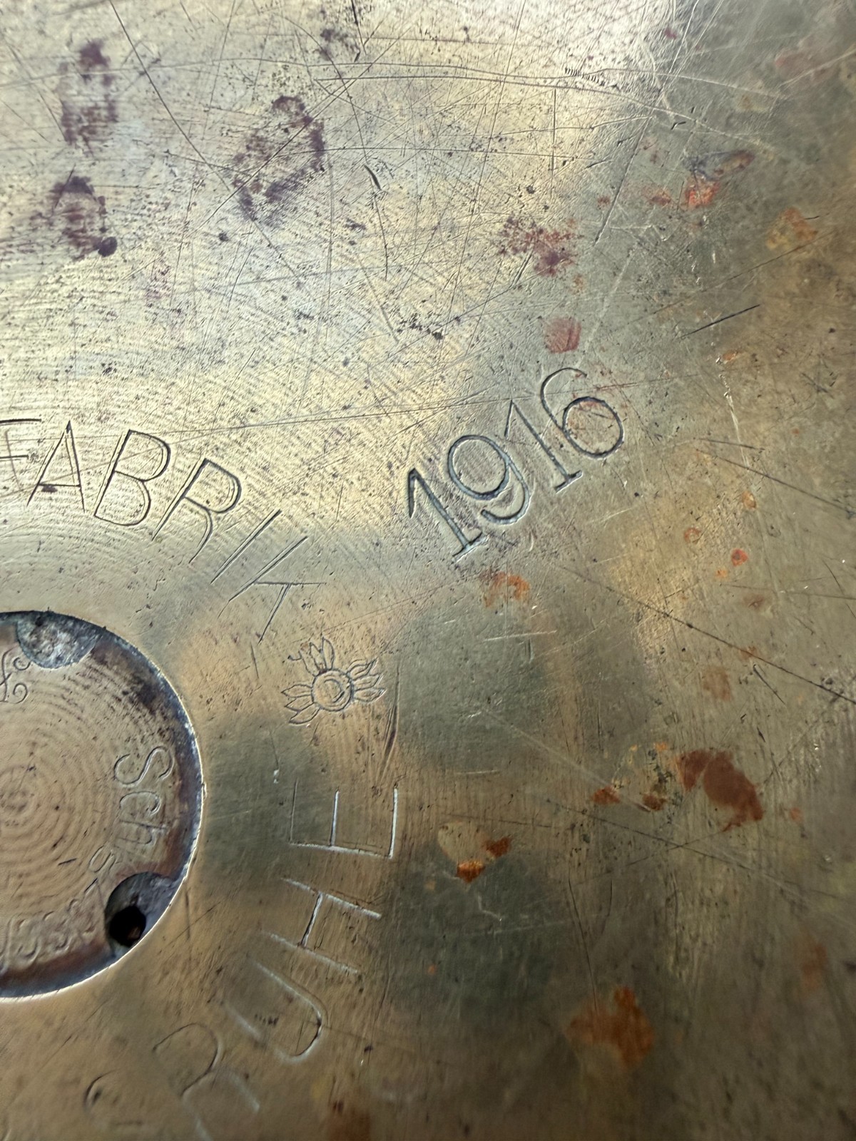 WWI German Trench Art Brass Artillery Shell – Karlsruhe Ammunition 1916