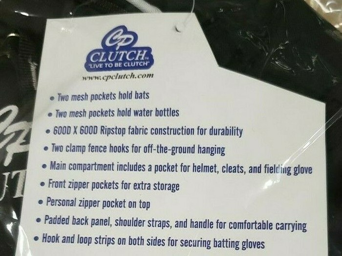 Baseball & Softball Bat Pack Black/White CP0160 BK-WHT, Free shipping