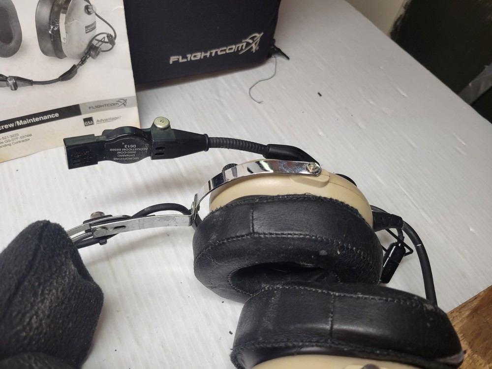 FLIGHTCOM E-13 ANR Active Noise Reduction Military Headset Not Tested