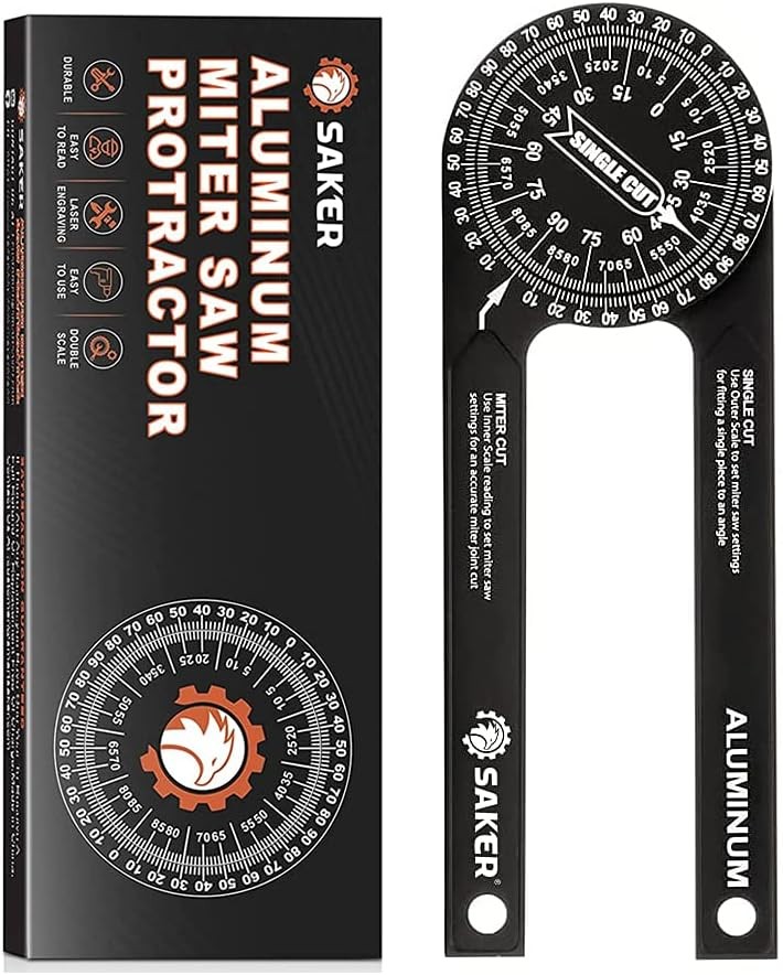 Saker Miter Saw Protractor 7 Inch Angle Finder