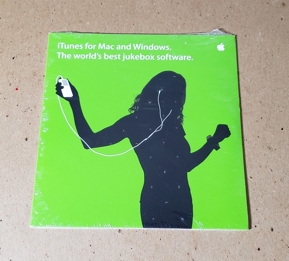 iTunes Mac Windows Jukebox Software Installation Promo 2003 Sealed Apple CD