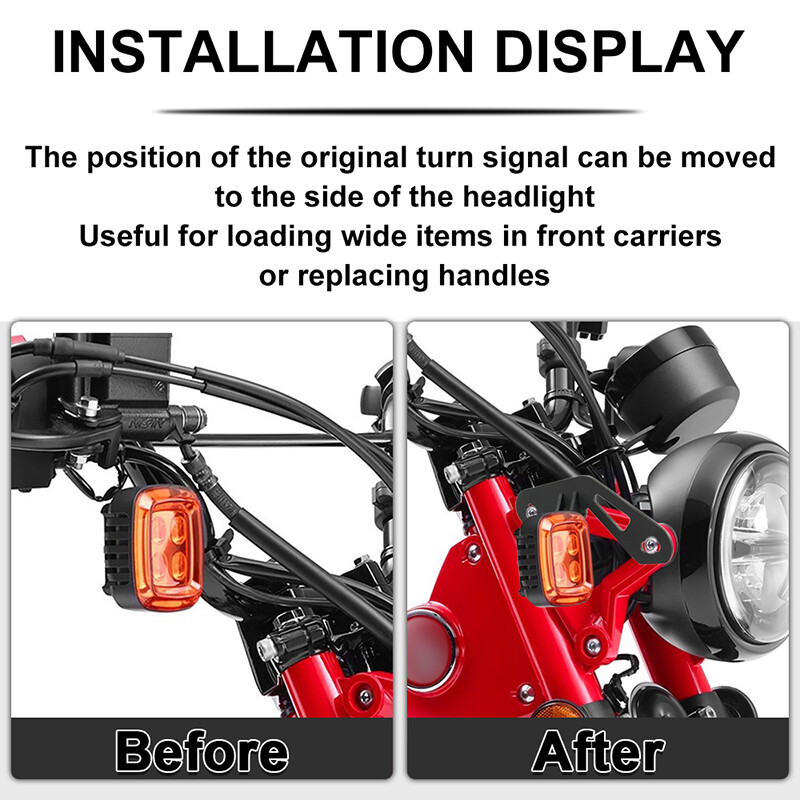 Motorcycle Turn Signal Relocation Stay Fit For Honda CT125 HUNTER CUB 2020-2023