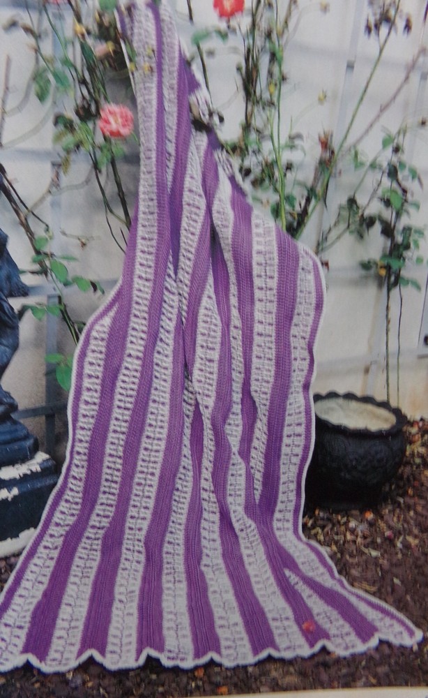 Lap Wrap; afghan ;   (#128-19) vintage crochet  pattern