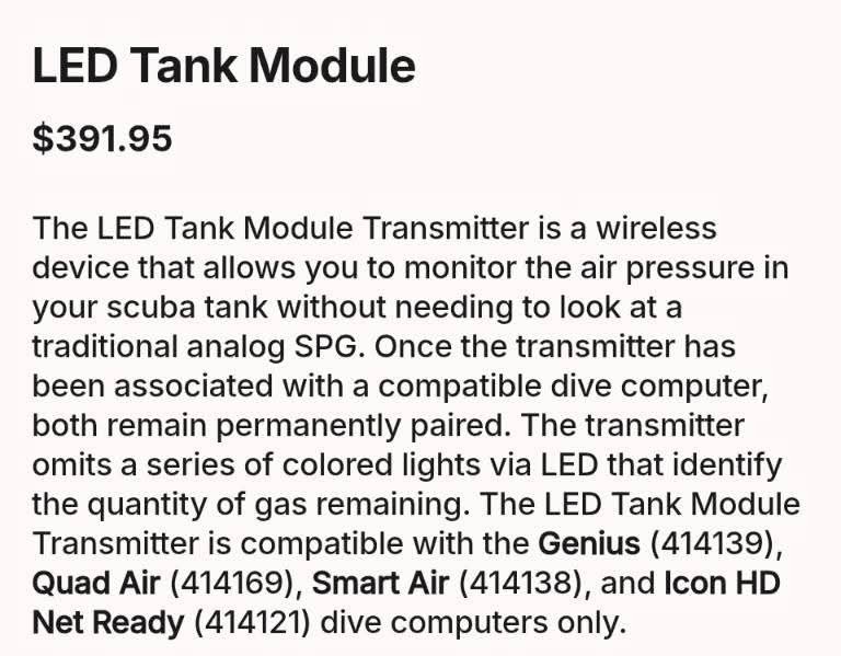 Mares LED Tank Module Transmitter (New)