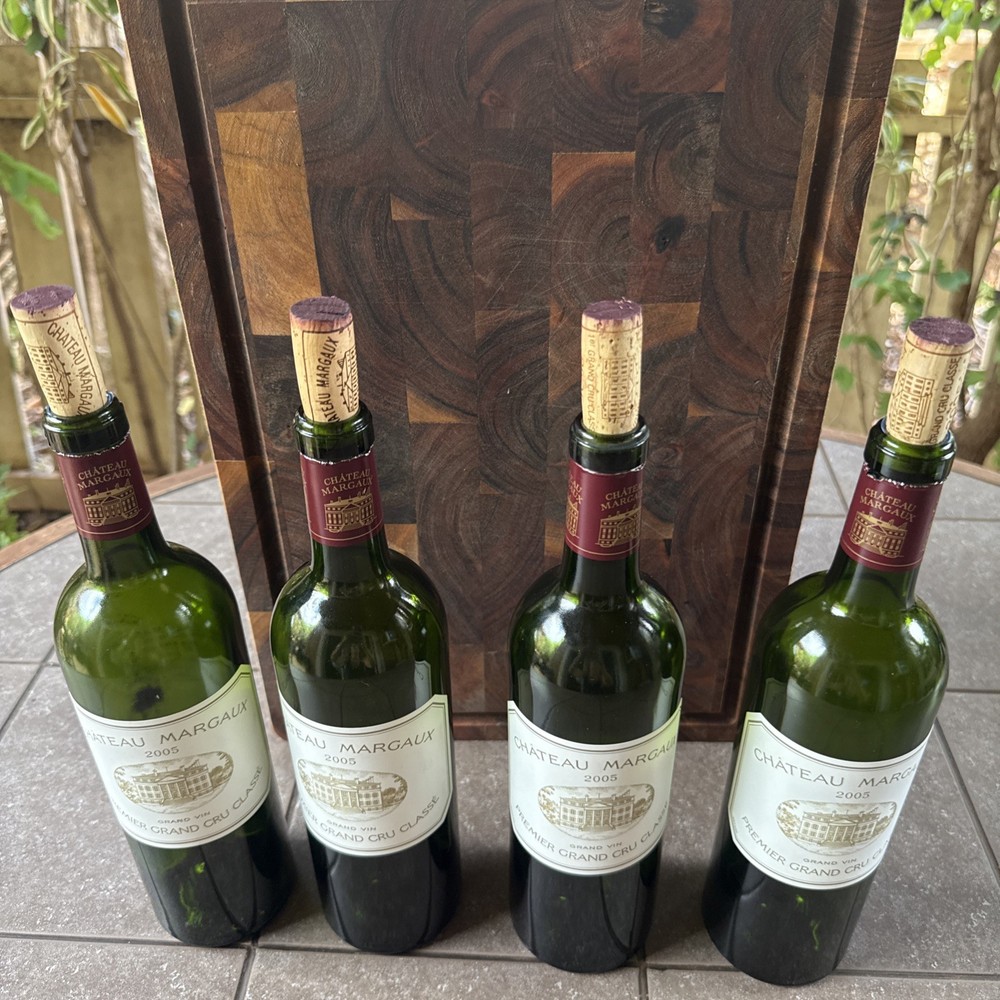 (4) 2005 Chateau Margaux Empty Bottles With Corks