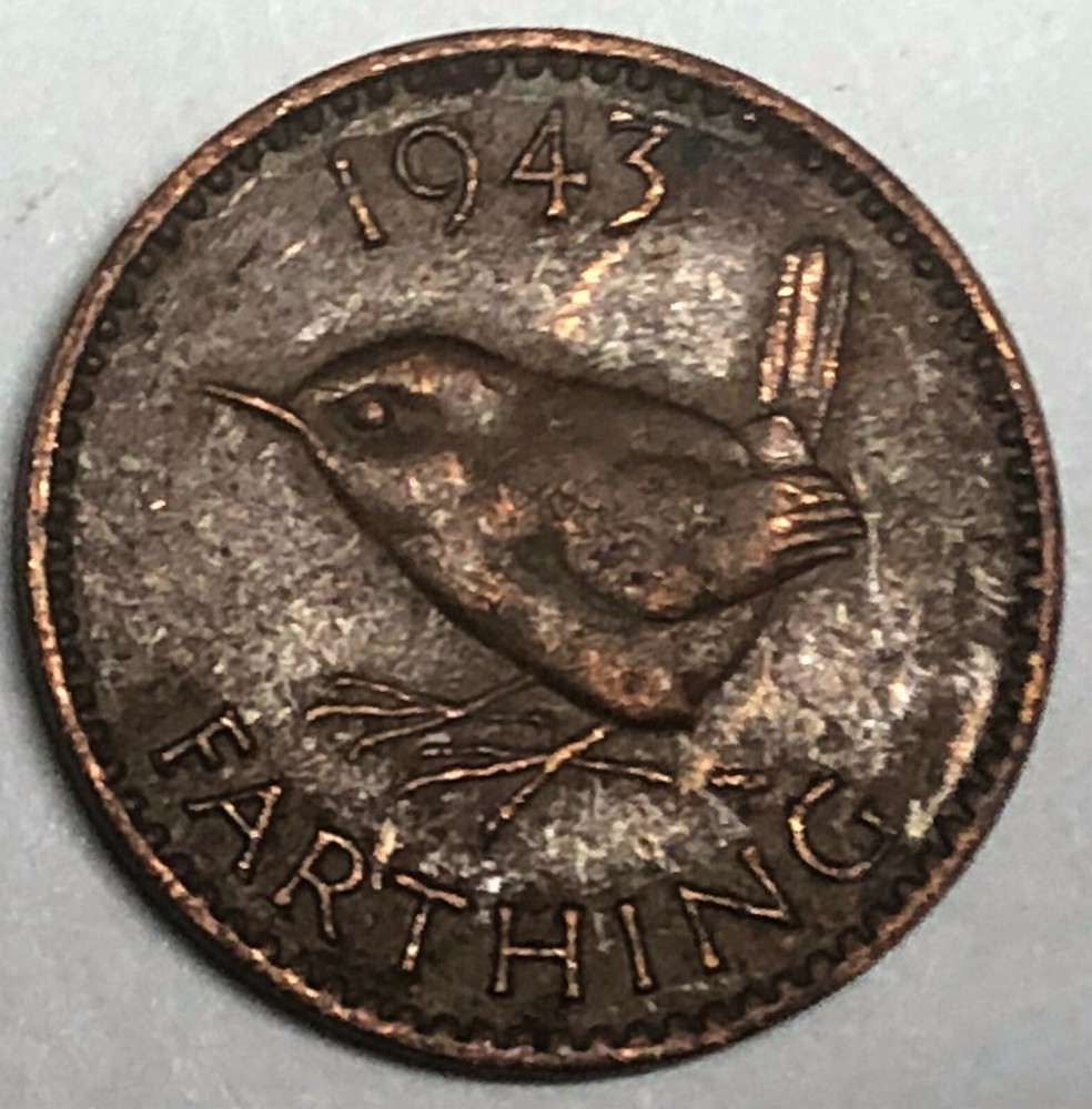 # C8559   GREAT BRITAIN     COIN,    FARTHING   1943