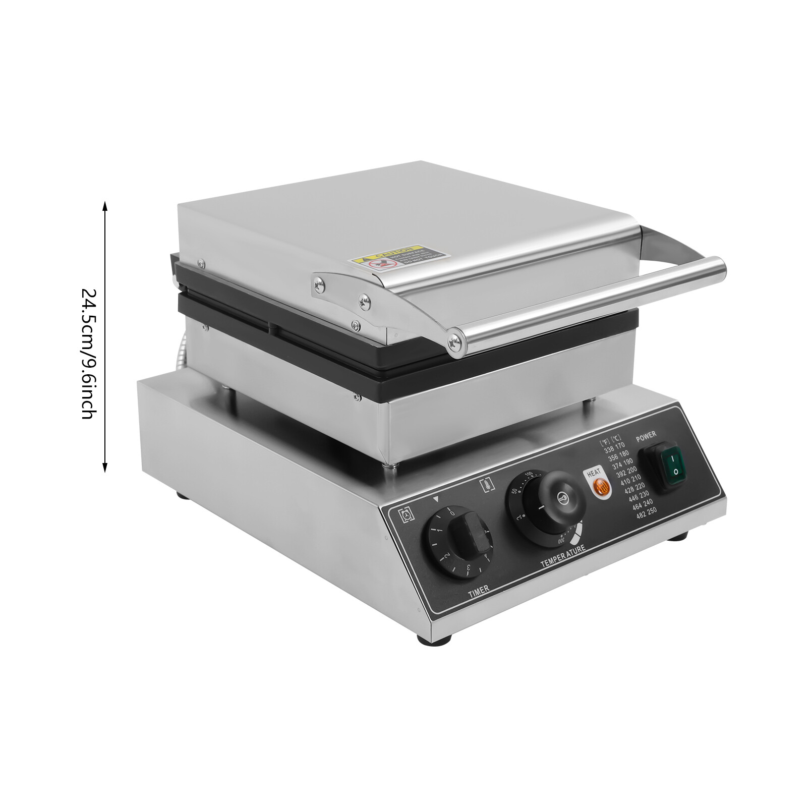 Commercial Electric Waffle Maker Belgian Waffle Baker Baking Machine Nonstick