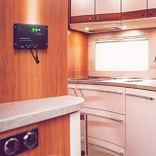 Wanderer Li 30A Negative Ground Solar Controller with Real-Time Bluetooth Alerts