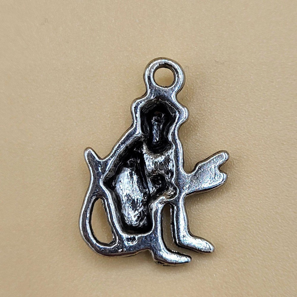 Silver Colored Monkey Charm Jewelry