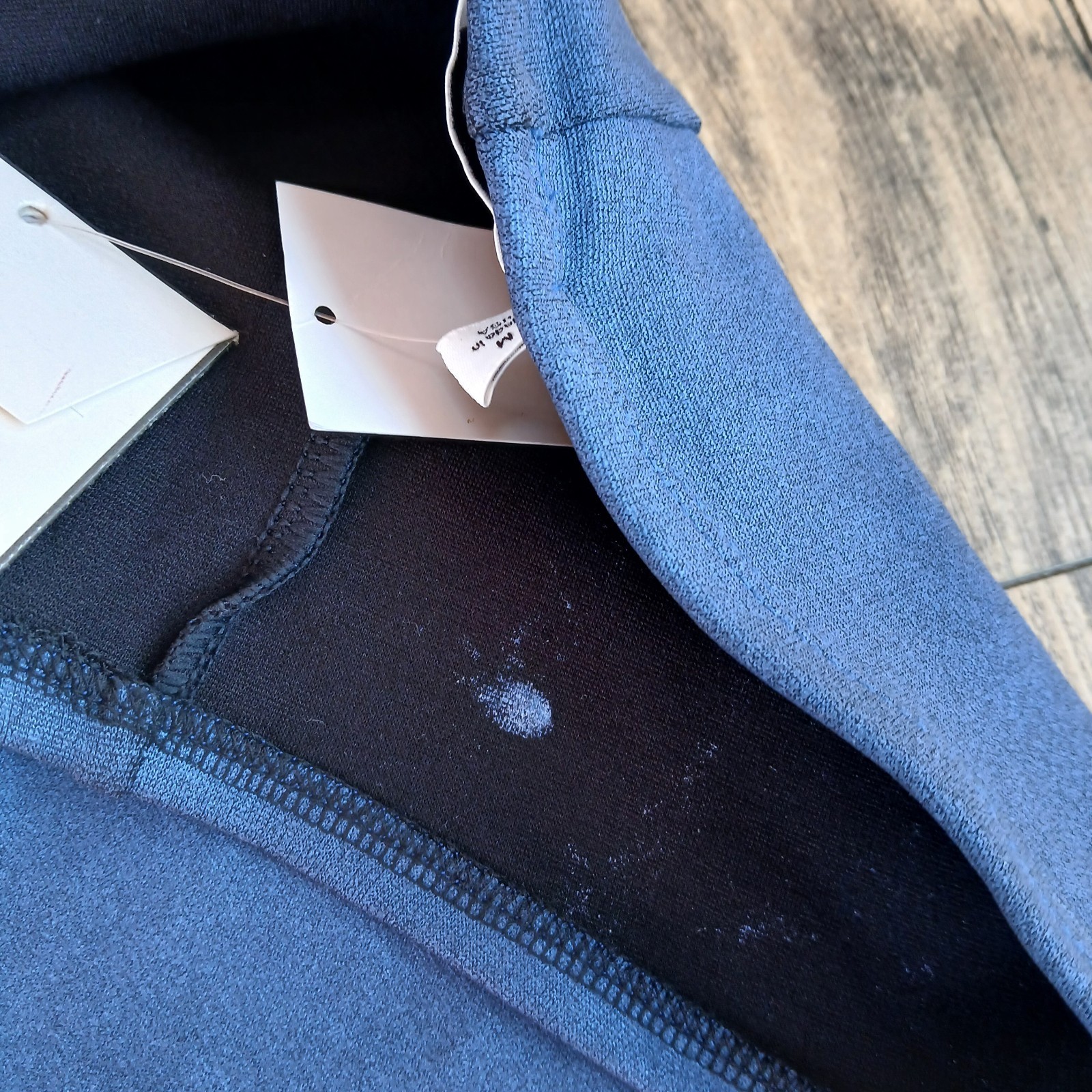 Aiko Duff Leggings Women's Size M Liquid Blue Stretch Metallic $185 NWT Italian