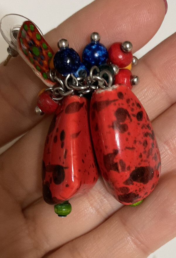 Tribal Multicolor Dangle Earrings