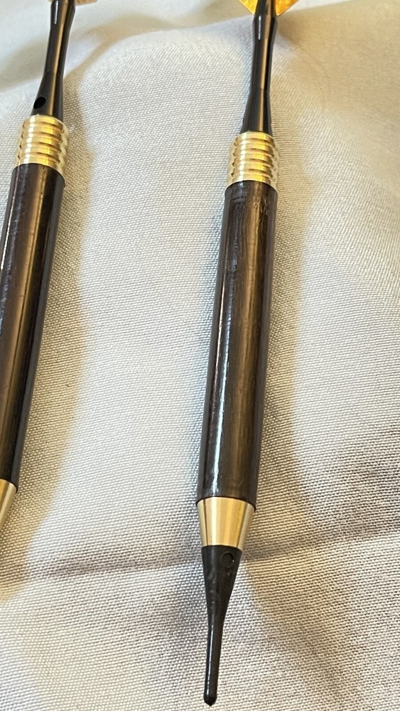 hand made darts Using Ebony Macassar Exotic Hardwood Blanks.