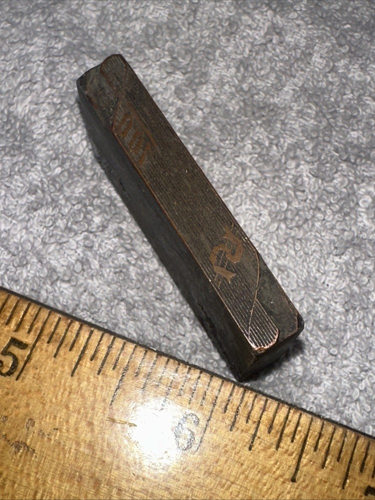 Printing Block ( $ 100 Check Space ) Copper on Lead Nice Image