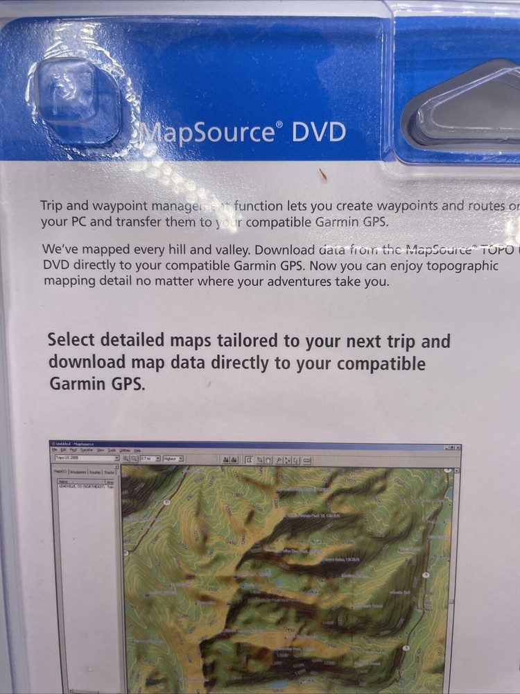 Garmin TOPO USA 2008 DVD MAPSOURCE SETUP DATA GPS MAPS NEW