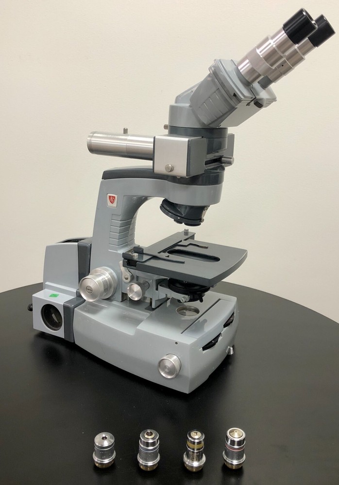 American Optical Trinocular Compound Microscope