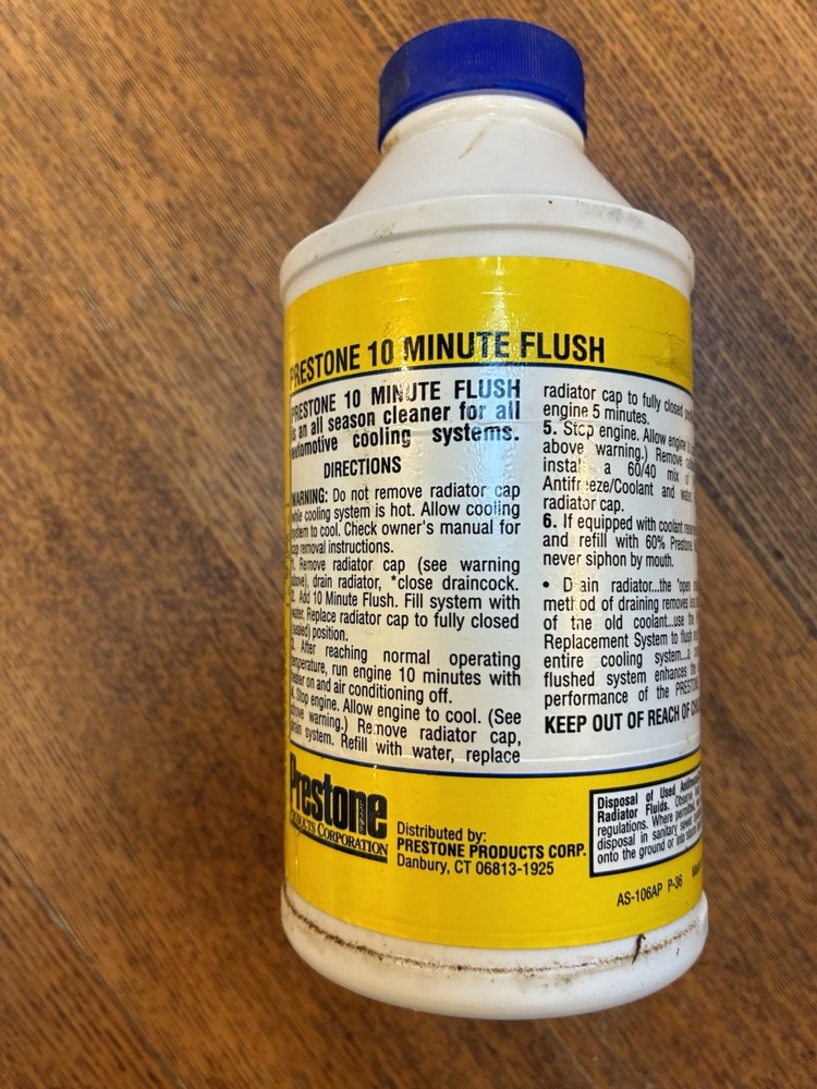 Prestone 10 Minute Flush