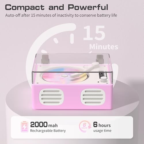 CD Player Portable Bluetooth Input/Output, Retro CD Player with Hi-Fi