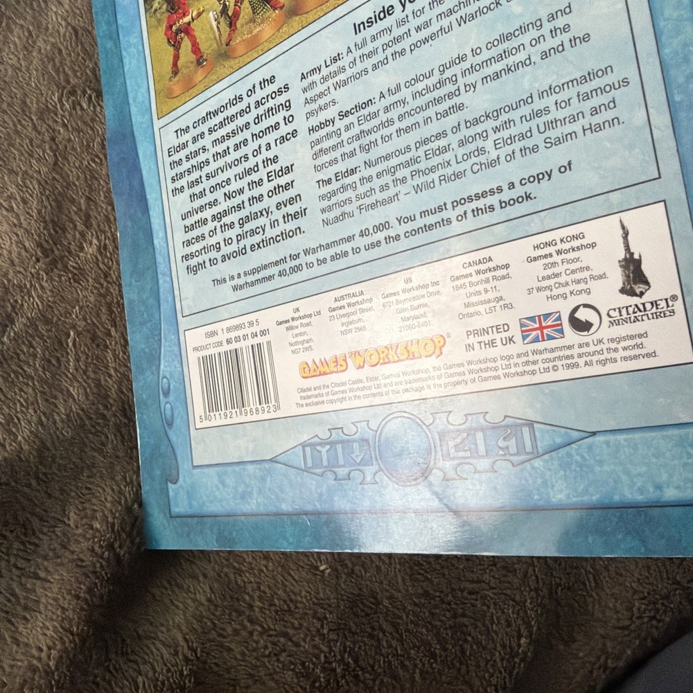 Warhammer 40K - “Codex Eldar” 3rd edition 1999. Acceptable condition. #2