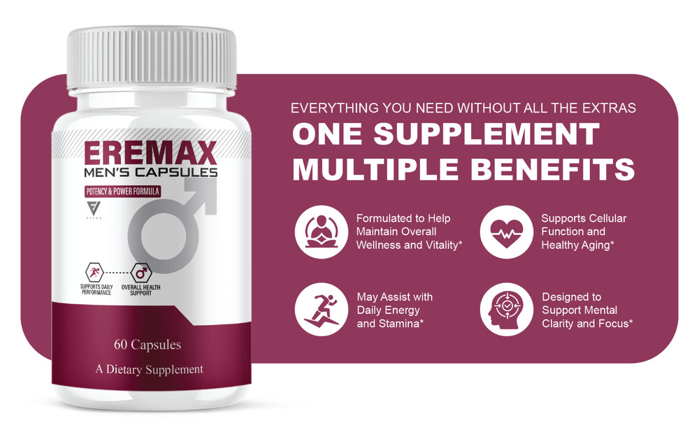 Eremax Capsules, Eremax Premium Performance Supplement (60 Capsules)